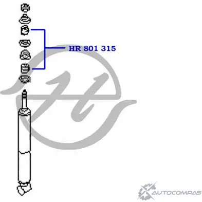 Втулка амортизатора передней подвески HANSE 0FUKESR ZTAP5 Q 1422497933 HR 801 315 изображение 1