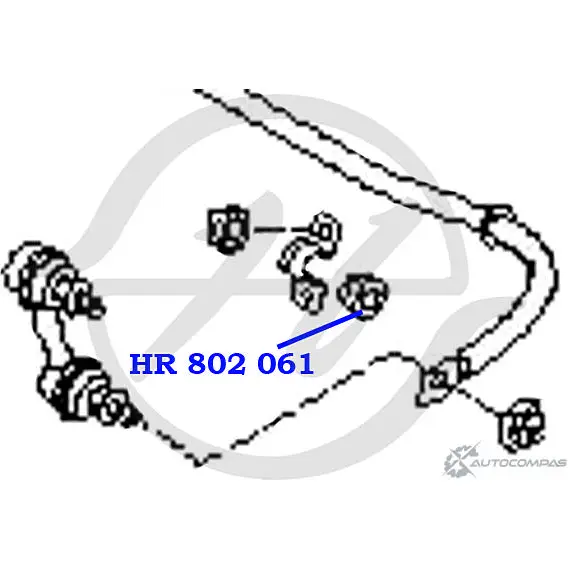 Втулка стабилизатора задней подвески, внутренняя HANSE 809K KS FLKQ6GB HR 802 061 1422499339 изображение 1