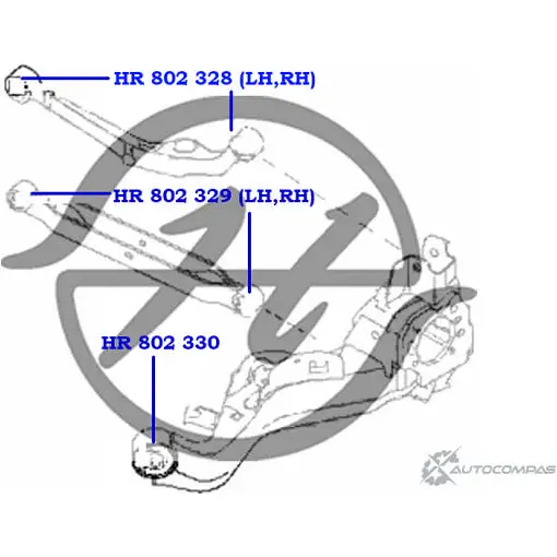 Сайлентблок продольного рычага задней подвески, передний HANSE 15ZC85 HR 802 330 1422496509 IZQI 7PY изображение 1