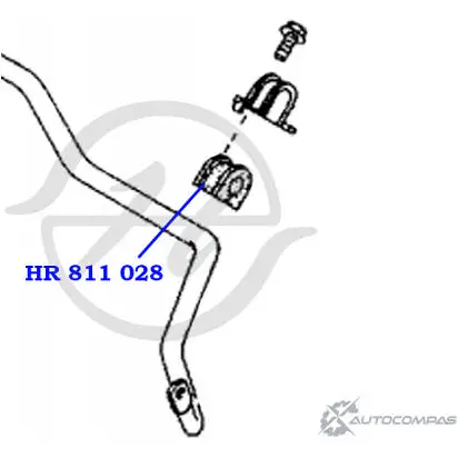 Втулка стабилизатора передней подвески, внутренняя HANSE HR 811 028 QVKC J8A DKO9R 1422499354 изображение 1