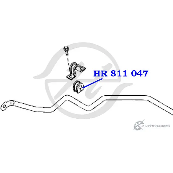 Втулка стабилизатора передней подвески, внутренняя HANSE 1422499356 HR 811 047 6OW9TSR 25 5H0 изображение 1