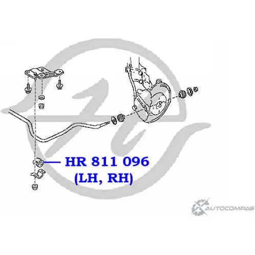 Втулка стабилизатора передней подвески, внутренняя HANSE AF7RP 1422499626 HR 811 096 QIJ HDIK изображение 1