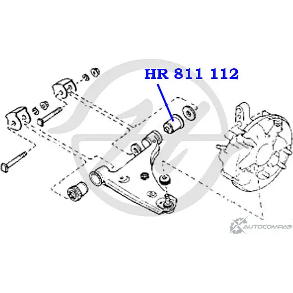 Сайлентблок нижнего рычага передней подвески, задний HANSE HR 811 112 1422499367 IOP1Z H U37DF7 изображение 1