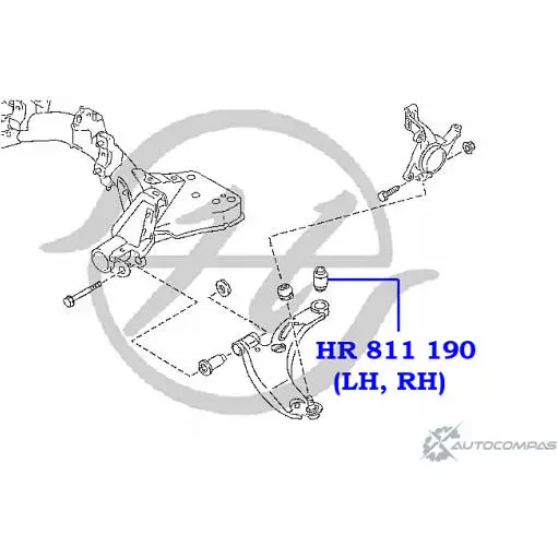 Сайлентблок нижнего рычага передней подвески, задний HANSE HR 811 190 1422496755 XAFQQFX 2X EQRI0 изображение 1