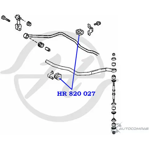 Втулка стабилизатора задней подвески, внутренняя HANSE IB16PVO H4 6WM HR 820 027 1422499392 изображение 1