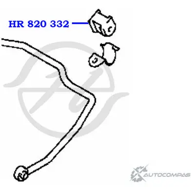 Втулка стабилизатора передней и задней подвесок, внутренняя HANSE 3BOO4RN DEXU5J 1 HR 820 332 1422499394 изображение 1
