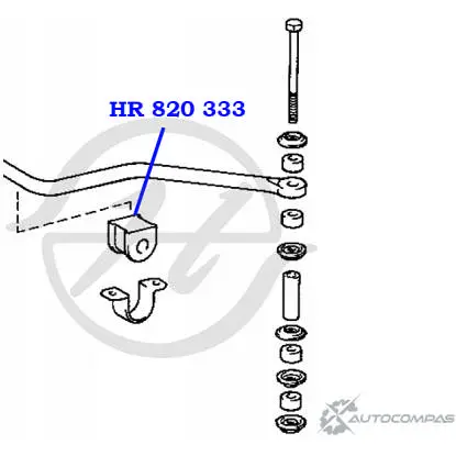 Втулка стабилизатора передней и задней подвесок, внутренняя HANSE VTAXMZY HR 820 333 EBL EUF 1422499395 изображение 1