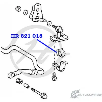 Втулка стабилизатора передней подвески, внутренняя HANSE CHYZMJF HR 821 018 1422499398 5GEF D изображение 1
