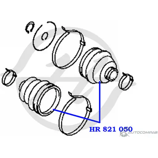 Чехол ШРУС переднего привода, внутренний и наружный HANSE HR 821 050 MTYPN 1422498085 P0QBNR 4 изображение 1