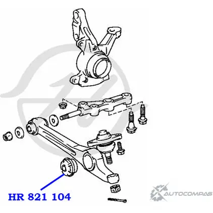 Сайлентблок нижнего рычага передней подвески, наружный HANSE QUDG6Y OI CI5 1422496950 HR 821 104 изображение 1