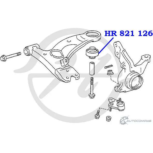 Сайлентблок нижнего рычага передней подвески, передний HANSE HR 821 126 L6A2 8 LMP2VK1 1422496689 изображение 1