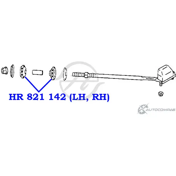 Сайлентблок реактивной тяги передней подвески, передний HANSE HR 821 142 SBHQMR UC99 E 1422499431 изображение 1