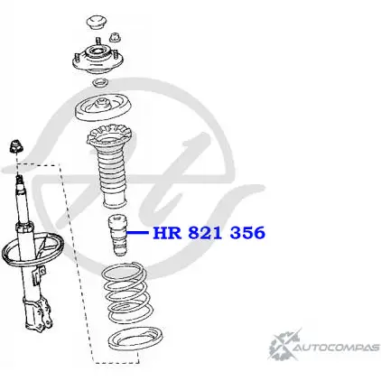 Отбойник амортизатора передней подвески HANSE R QO4D4 HR 821 356 1422499448 ITGRMM изображение 1