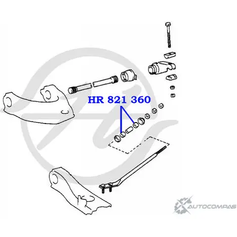 Сайлентблок реактивной тяги передней подвески, передний, задний HANSE 1422496968 C CX2I IGOIIG HR 821 360 изображение 1