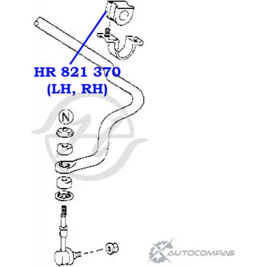 Втулка стабилизатора передней подвески, внутренняя HANSE HRPKLYB HR 821 370 1422499453 OC X3W изображение 1