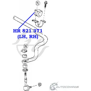 Втулка стабилизатора передней подвески, внутренняя HANSE HR 821 371 107DB ZD1Q 4 1422499454 изображение 1
