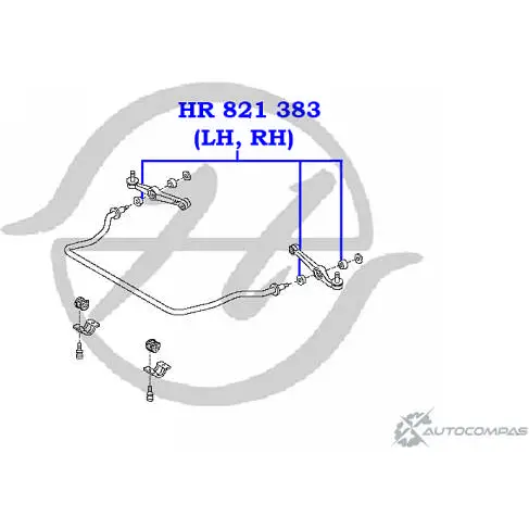 Сайлентблок нижнего рычага передней подвески, наружный HANSE V TW8G03 ZF3YMK HR 821 383 1422496757 изображение 1