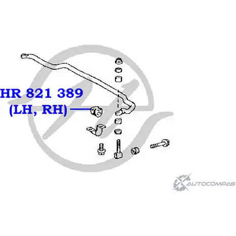 Втулка стабилизатора передней подвески, внутренняя HANSE HR 821 389 MCTJB06 1422499577 YW8O E изображение 1