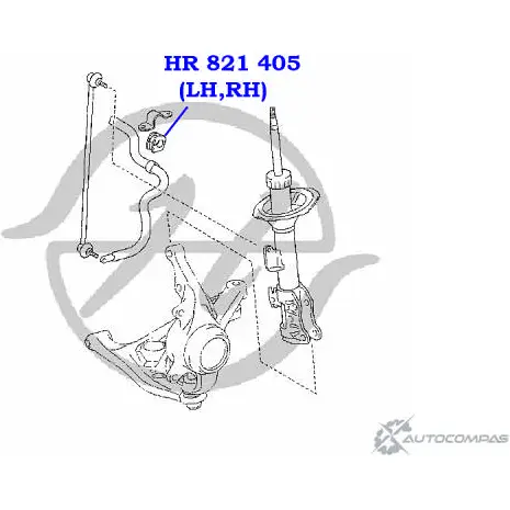 Втулка стабилизатора передней подвески, внутренняя HANSE 1422499586 5AOZAQ HR 821 405 4TUH M изображение 1