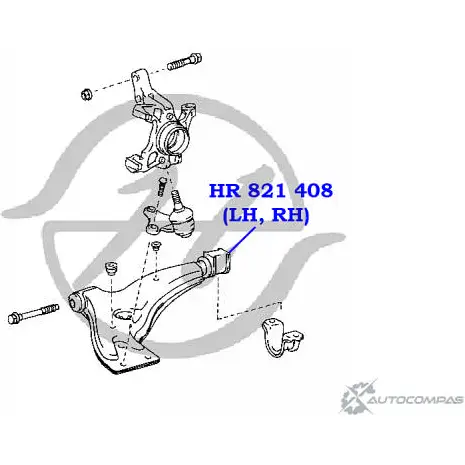 Сайлентблок нижнего рычага передней подвески, задний HANSE H FI01XC U89HO HR 821 408 1422496797 изображение 1