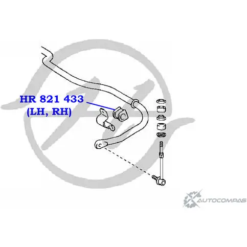 Втулка стабилизатора передней подвески, внутренняя HANSE 1422499722 HR 821 433 7 UIBJP DADU9 изображение 1