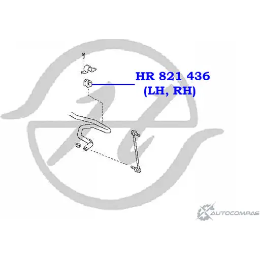 Втулка стабилизатора передней подвески, внутренняя HANSE EZ8VUX GF9YO PM HR 821 436 1422499724 изображение 1