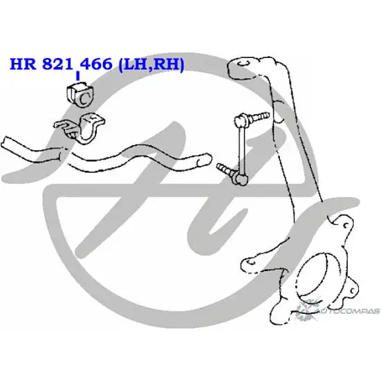 Втулка стабилизатора передней подвески, внутренняя HANSE 1422497881 HR 821 466 3MJT30 SYP IC изображение 1