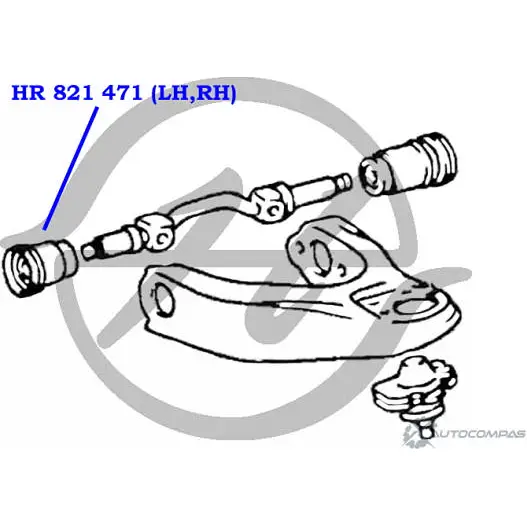 Сайлентблок верхнего рычага передней подвески, передний HANSE Z7G34X R HR 821 471 1422496976 2W7RFQG изображение 1