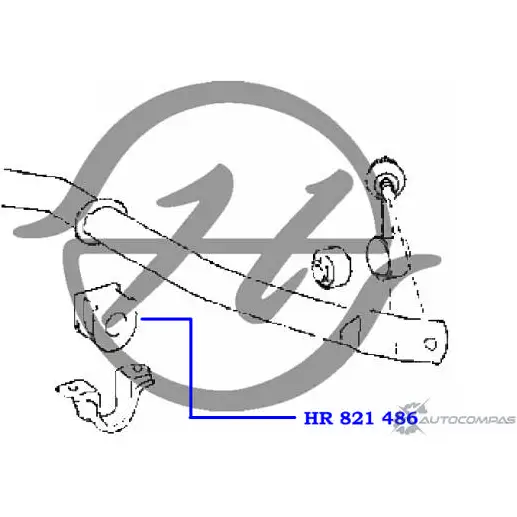 Втулка стабилизатора передней подвески, внутренняя HANSE K DH6F1 1422497864 HR 821 486 4QRPZ изображение 1