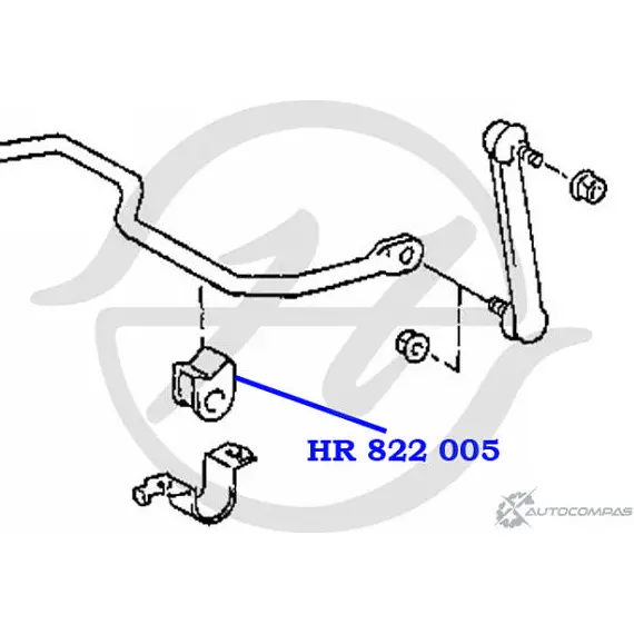 Втулка стабилизатора задней подвески, внутренняя HANSE DN AFY HR 822 005 1422499455 RNHEN изображение 1