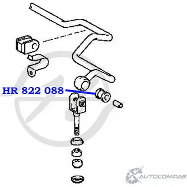 Втулка стабилизатора передней и задней подвескок, наружная HANSE HR 822 088 1422496979 WY 3P7 OFMDGX изображение 1