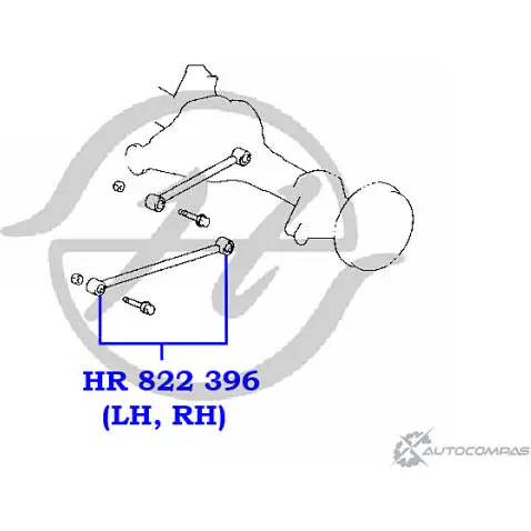 Сайлентблок нижней продольной тяги задней подвески, передний и задний HANSE RNRNR64 UEXR 9G9 1422496768 HR 822 396 изображение 1