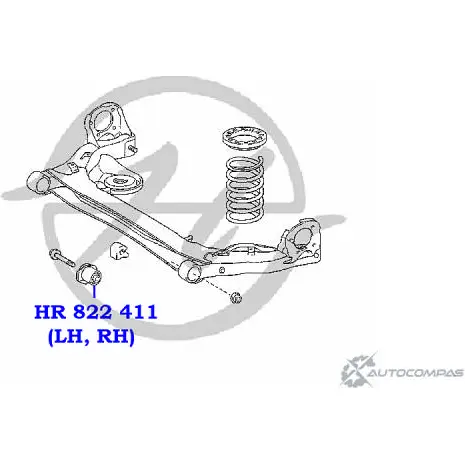 Сайлентблок задней балки, передний HANSE HR 822 411 AG4AB LU WGQ 1422499603 изображение 1