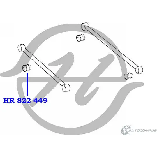 Сайлентблок передней поперечной тяги задней подвески, внутренний HANSE C S3J2H 1422496541 HR 822 449 Y8UNTG изображение 1