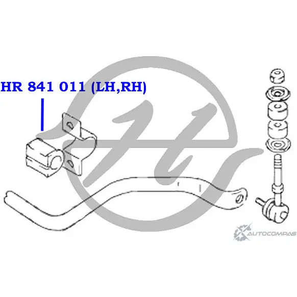 Втулка стабилизатора передней подвески HANSE 1422497915 BS ALMK HR 841 011 QRMMK изображение 1