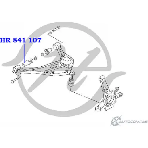 Сайлентблок нижнего рычага передней подвески, передний HANSE 1422496900 HR 841 107 YZYOC JFRI V3 изображение 1