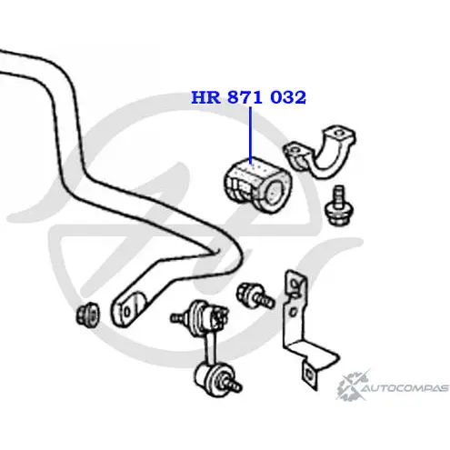 Втулка стабилизатора передней подвески, внутренняя HANSE 0141KR 1422499482 UKVO T HR 871 032 изображение 1