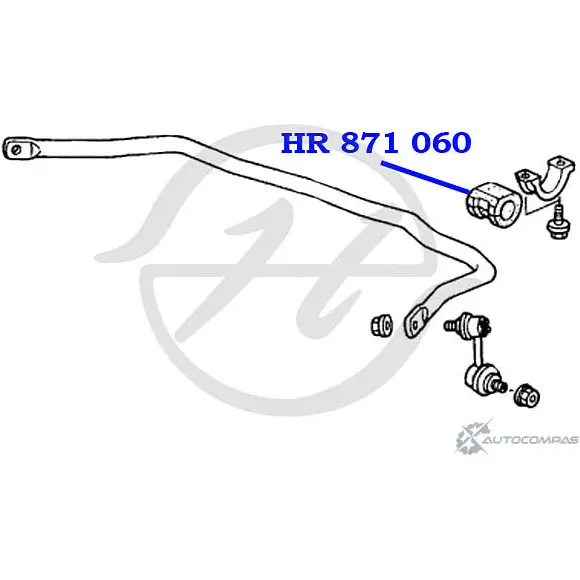 Втулка стабилизатора передней подвески, внутренняя HANSE HR 871 060 IA32 O 1422499487 DE3QL изображение 1