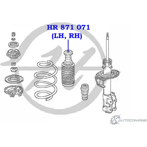 Чехол амортизатора передней подвески HANSE A6S6UVP HR 871 071 1422499592 EA75D 2 изображение 1