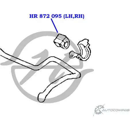 Втулка стабилизатора задней подвески, внутренняя HANSE 5U B60 IDS88GF HR 872 095 1422497895 изображение 1
