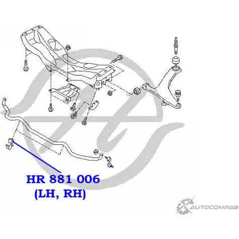 Втулка стабилизатора передней подвески, внутренняя HANSE A6I4K65 4KQ P9 HR 881 006 1422499637 изображение 1