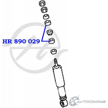 Втулка амортизатора передней и задней подвесок, верхняя HANSE GDPHN8 2TCJUV H HR 890 029 1422496893 изображение 1