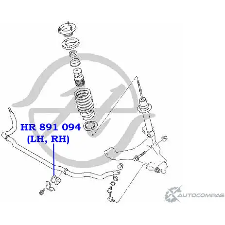 Втулка стабилизатора передней подвески, внутренняя HANSE HR 891 094 6E0LP P699JK Y 1422496871 изображение 1