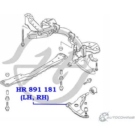 Сайлентблок нижнего рычага передней подвески, передний HANSE 2D 0XHR HR 891 181 MQDYP8 1422496777 изображение 1
