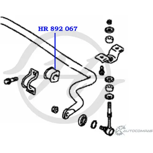 Втулка стабилизатора задней подвески, внутренняя HANSE HR 892 067 9PRP5 0 HNXRJ5 1422496848 изображение 1