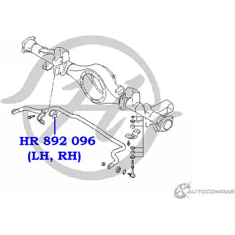 Втулка стабилизатора задней подвески, внутренняя HANSE 2Z5U4O HK JTA HR 892 096 1422496846 изображение 1