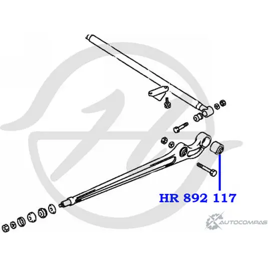 Сайлентблок продольного рычага задней подвески, задний HANSE HR 892 117 1422496844 VOKL5OA C EWM1C изображение 1