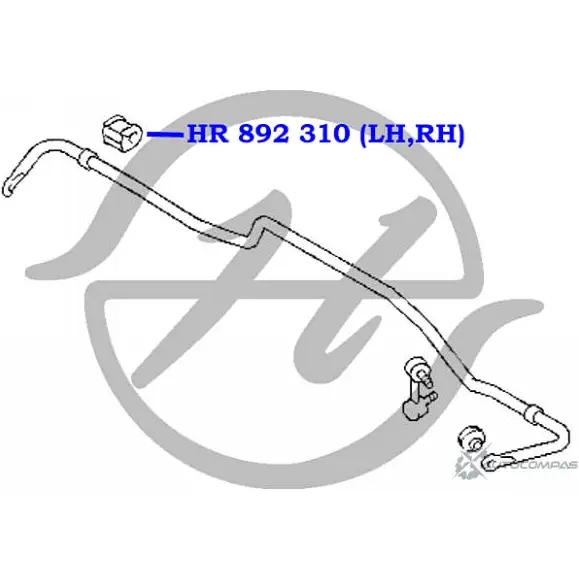 Втулка стабилизатора задней подвески HANSE GA7 MXA HR 892 310 C0DHMUH 1422496835 изображение 1