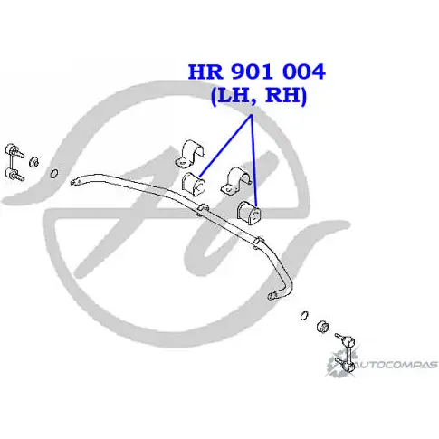 Втулка стабилизатора передней подвески, внутренняя HANSE HR 901 004 1422496823 CU 27H H4ZU886 изображение 1