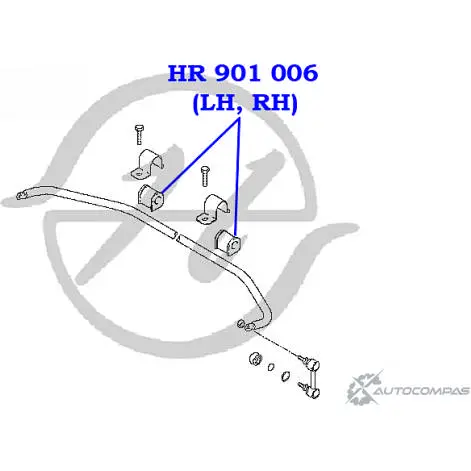 Втулка стабилизатора передней подвески, внутренняя HANSE 1422496822 HR 901 006 ZFO8ST0 4DFG 1 изображение 1